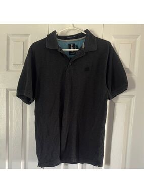 Billabong Charcoal Polo Shirt Classic Knit Casual